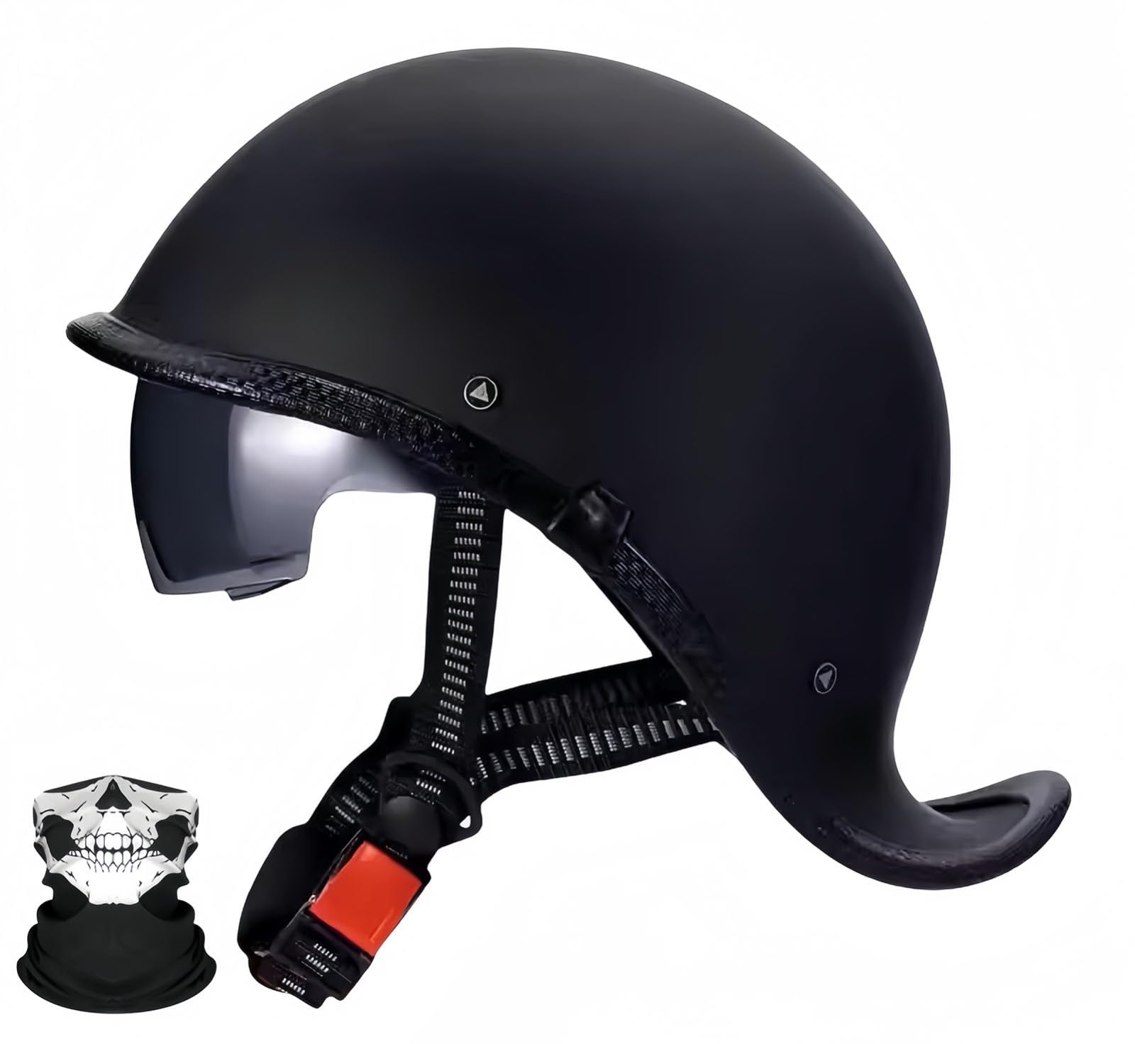 Motorrad-Halbhelm-Kappe, Motorrad-Roller, Moped, Offene Helme, Herren Und Damen, Moped-Helm, Motorrad, ECE-Zugelassener Vintage-Helm F,M55-56CM