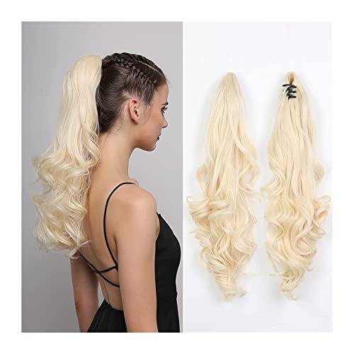 Ponytail Extension/Haarteil 18-Zoll-Haarteil mit lockiger Welle, Mini-Backen-Pferdeschwanz, Pferdeschwanz-Haarteil, Clip-in-Haarklammer, Pferdeschwanz-Verlängerung, Kunstfaser for Frauen Pferdeschwanz