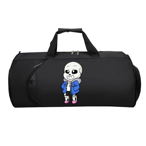 Kleine Reisetasche Anime, Groß Wasserdicht Sporttasche, Weekender HandgepäCk Koffer füR Herren Und Damen Flugzeug(Black 12)