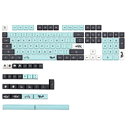 132 Tasten Tastenkappen für DZ60 RK61 64 68 75 84 980 104 mechanische Tastatur DYE SUB Tastenkappen-Set