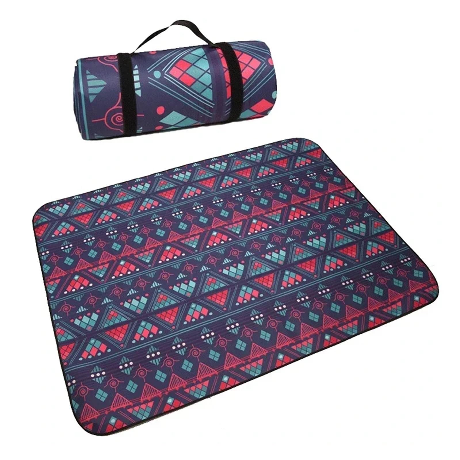 BFVAKBKYT Picknick-Reisedecke,Strand-Decke, Outdoor-Campingmatte, verdickte Picknickmatte aus weichem Stoff, Strandmatte, tragbare, regenfeste Isomatte aus Verbundwerkstoff for den Strand(Purple)