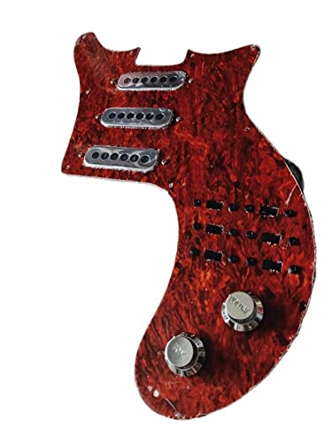 Geladenes Gitarren-Pickguard Premired Tortoise Pickguard Einzelne Alnico-Pickups Für Spezielles Gitarrenschweißgurt (Color : 1 set)