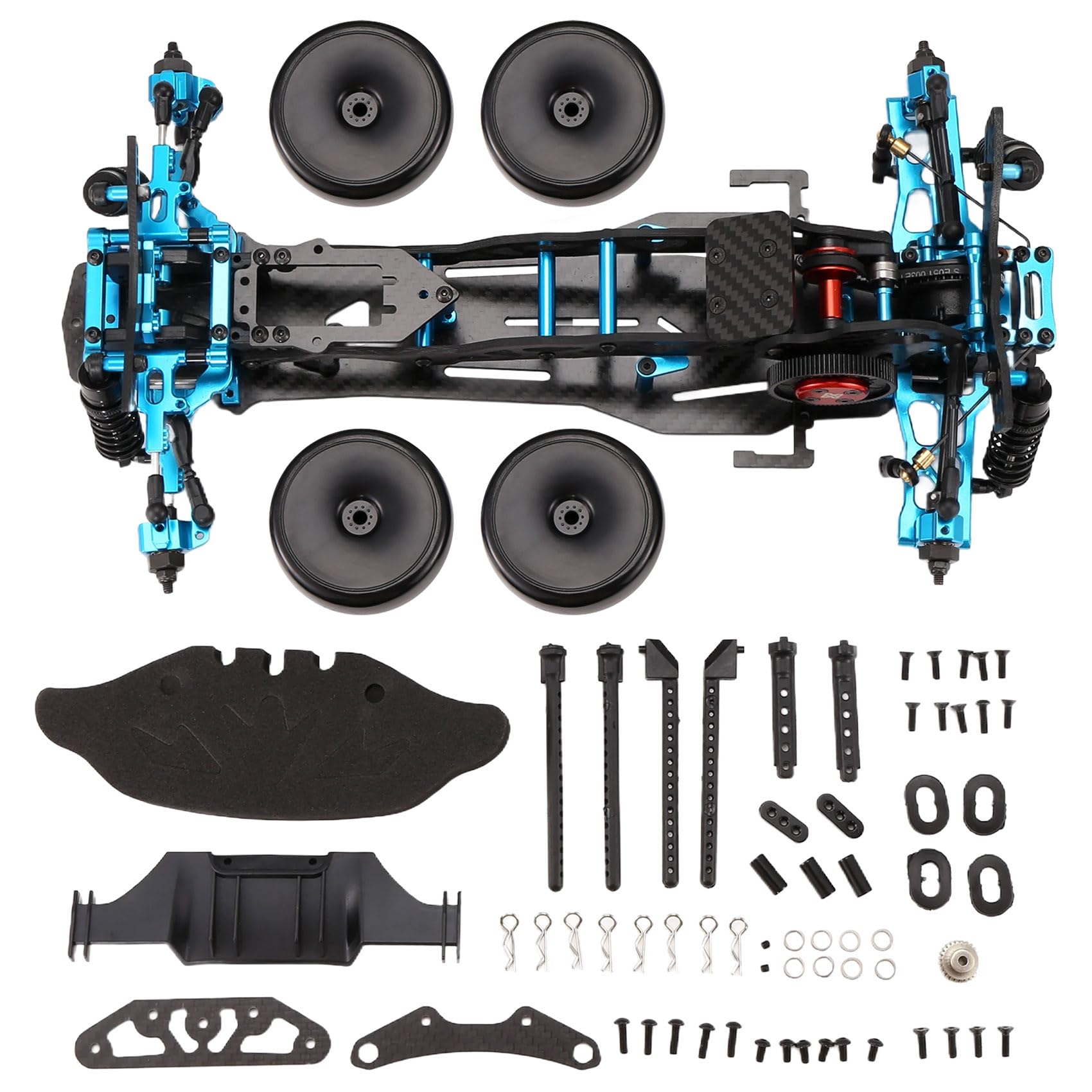 Qhpnunhq DIY RC Auto Center Drive Drift Racing Rahmen 1/10 D5S RC Auto Carbon Rahmen DIY KIT Hochgeschwindigkeits-Rennmodell