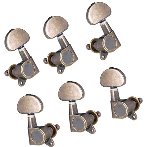 Strings Tuning Pegs Mechaniken Für Gitarre 6 Stück (3L3R) geschlossene Stimmschrauben für Gitarre, Stimmkopf, Stimmschlüssel (Color : 2)