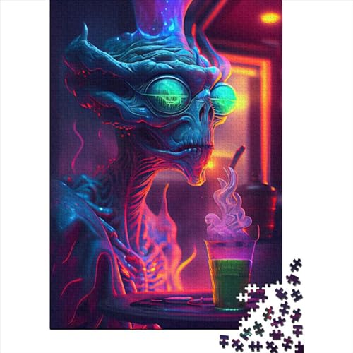 1000-teiliges Puzzle für Erwachsene, Puzzle „Trippy Sci-Fi Grandpa“ für Erwachsene, 1000-teiliges Puzzle für anspruchsvolles Puzzlespiel und Familienspiel, 29,53 x 19,69 Zoll