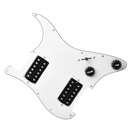 Standard-Pickguard-Tonabnehmer HH Schlagbrett für E-Gitarre, komplettes Set mit Schaltkreis-Frontabdeckung, langlebiges Tonabnehmer-Teile-Set (Color : 3)