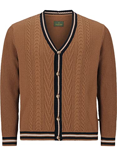 Charles Colby Herren Strickjacke Duke Starks Cognac 5XL (XXXXXL) - 72/74