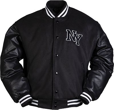 Mil-Tec NY Baseball Jacke m. Patch schwarz Gr.S