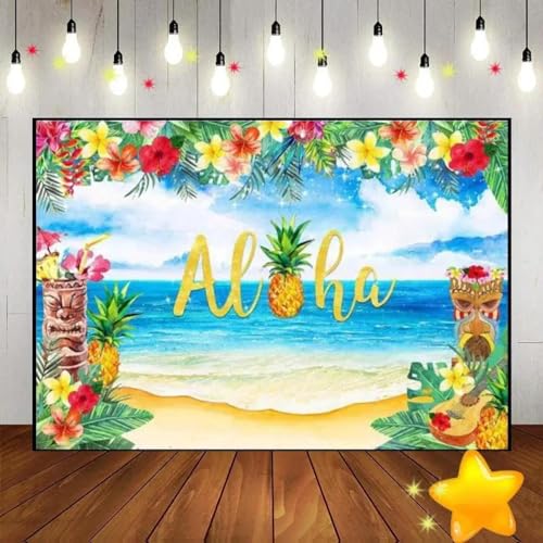 Sommer Tropisch Hawaiianisch Banner Geburtstag Dekoration Hintergrund Der Atem der Jugend Kust Hintergrund Foto Stadt Freiheit 300x200cm