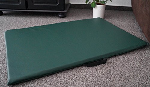 Hundematte Hundematratze Matte Kunstleder Schaumstoff 3 cm (120 cm X 80 cm, grün)