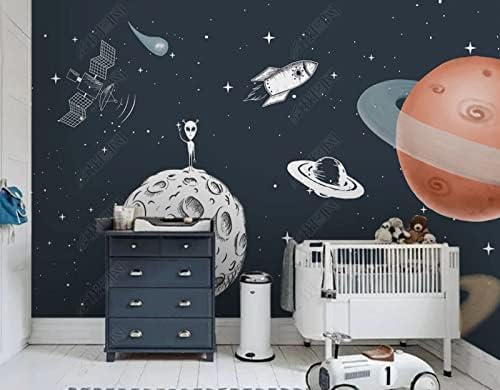 Handbemalte Kosmische Rakete 3D Tapeten Wanddekoration Fototapete Sofas Wohnzimmer Wandbild Schlafzimmer-350cm×256cm