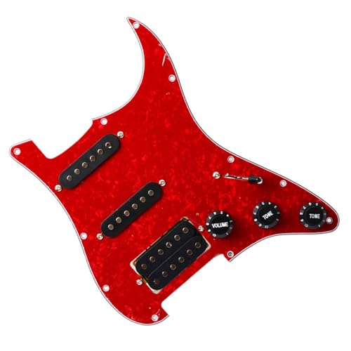 Standard-Pickguard-Tonabnehmer SSH E-Gitarren-Schlagbrett-Tonabnehmer-Set, professionelle Gitarren-Ersatzteile (Color : 7)