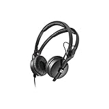 Sennheiser HD 25 On-Ear DJ & Monitoring Kopfhörer | Drehbare Kapsel für einseitiges Abhören | 1.5M einseitiges Kabel & 1/4" Klinkenadapter inklusive | Schwarz (506909)