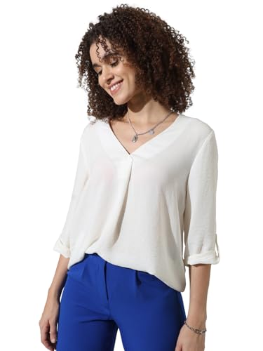 JdY Damen Jdydivya 3/4 Top WVN Noos Bluse, Cloud Dancer, 32