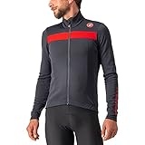 Castelli 4518511 PURO 3 JERSEY FZ Sweatshirt Men's DARK GRAY/RED REFLEX XL