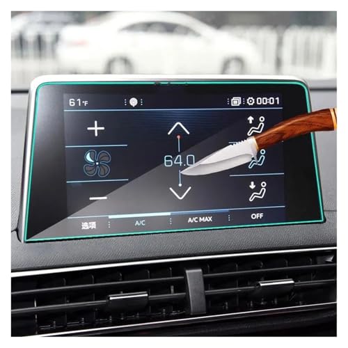 IMMLSX Für Peugeot 3008 5008 2017 2018 2019 2020 LCD-Bildschirm Gehärtetes Glas Schutzfolie Anti-Kratz-Folie Auto GPS-Navigationsfolie Navigation Schutzfolie Navigations-Displayschutz(Navigation)