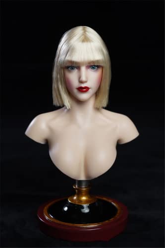 VUSLB 1/6 Scale Female Head Sculpt, Cosplay Girl Head Carved Makeup Version for 12inch Action Figure Doll Collection(E)