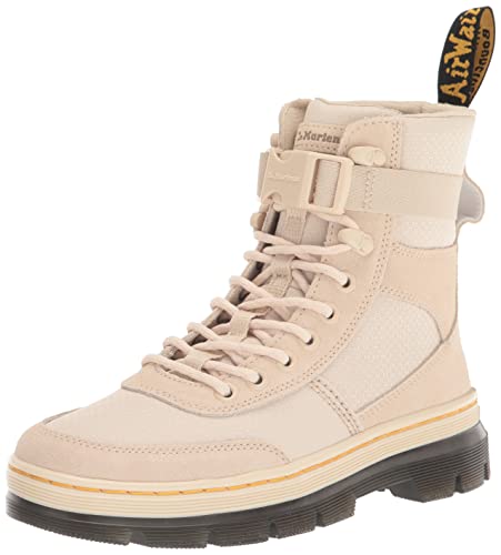 Dr. Martens Unisex Erwachsene Combs Tech 8 Tie Boot Fashion Boot, Pergamentbeige 40 60 Nylon Ripstop E H Wildleder, 4 UK Men/ 5 UK Women