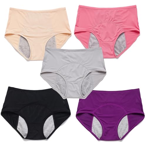 Ladydry Leak Proof Panties, Joyusfit - High Waist Leakproof Comfort Panties, everdries Leakproof Panties (5A,8XL)