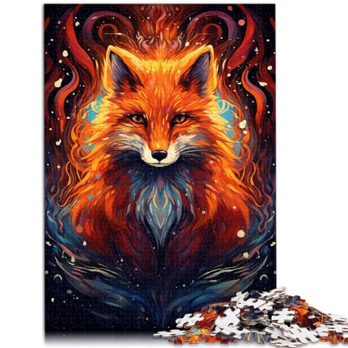 Puzzle für Puzzle Art Fox, 1000-teiliges Puzzle für Erwachsene, Holzpuzzle, jedes Teil ist einzigartig – anspruchsvolles, unterhaltsames Familienspiel, 1000 Teile (50 x 75 cm)