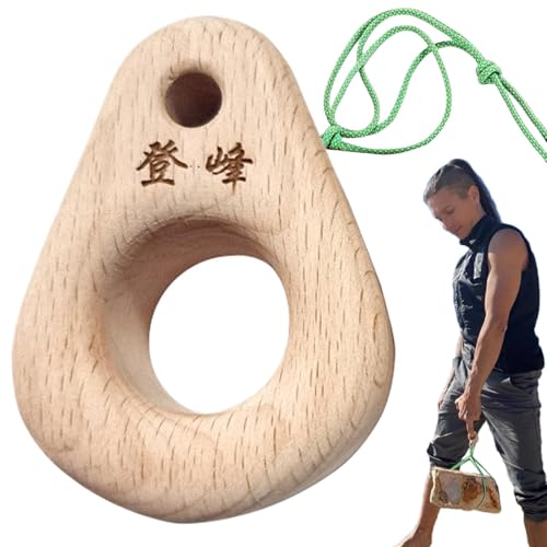 Hangboard Klettern - Klettern Griffbrett, Holz Klettern Hangboard | Holz Klettern Hangboard mit Griff, Leichtes Holz Hangboard, Rock Climbing Pull Up Trainer für Fingerkraft