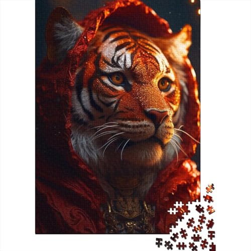 500-teiliges Puzzle für Erwachsene Teenager, Tigerschamanen, Holzpuzzle für Erwachsene, Puzzle, Mitmachspiel, Familiendekoration, 52 x 38 cm