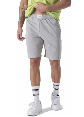 Everlast Bermuda Herren Kurze Hose Sport und Freizeit Shorts Short (IT, Text, XXL, Regular, Regular, Grau), grau