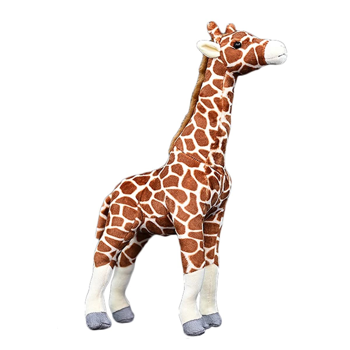 DANAIM Stofftier-Plüschpuppe, 19-Zoll-Giraffe-Plüschtier, Weiches Kleines Hirsch-Plüschtier, Realistisches Afrikanisches Safaritier-Umarmungsspielzeug, Geschenk for Jeden Anlass(48CM)