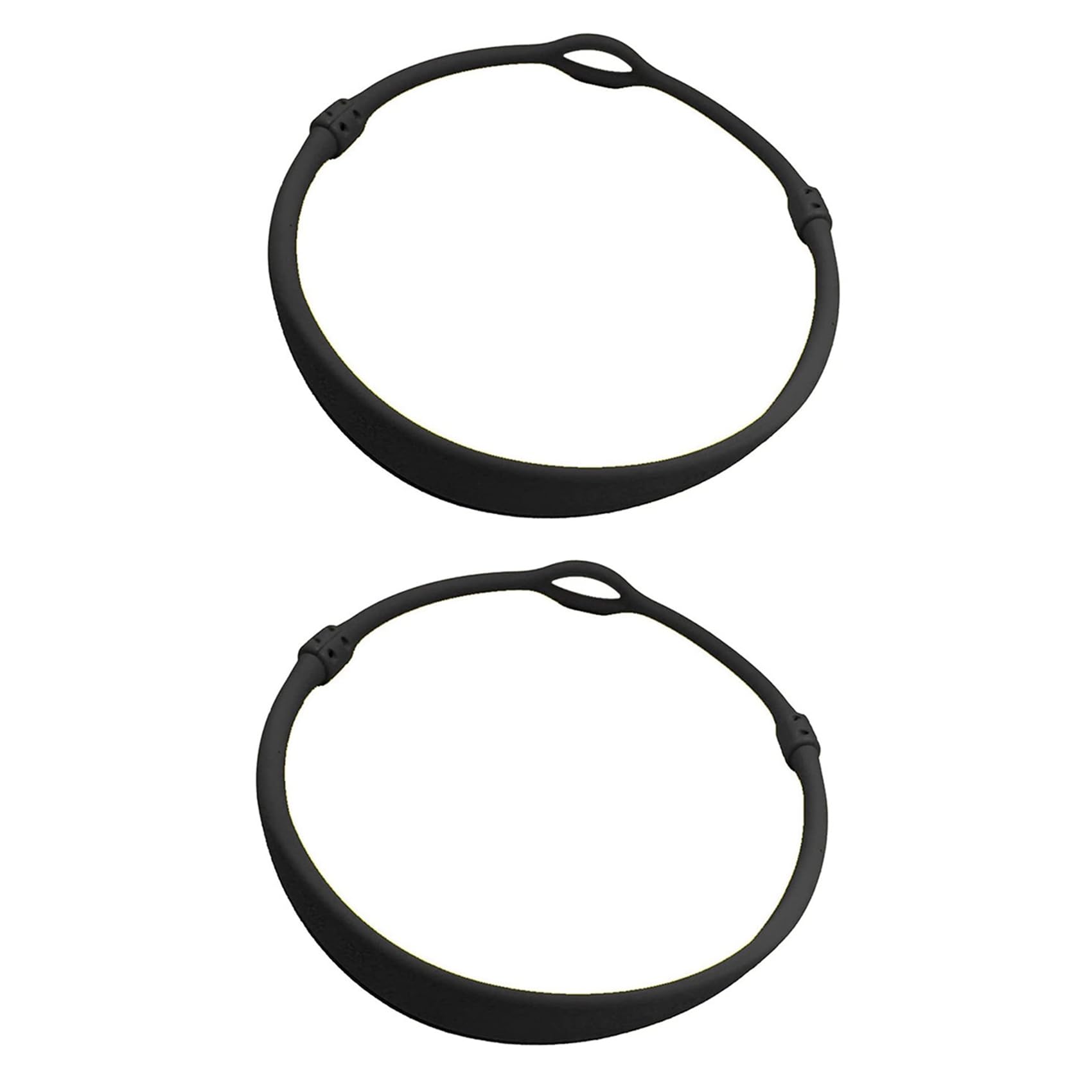 SICOSALT 2X Tauchen Silikon Atemregler Halskette Halter Flexibles Mundstück Atemregler Halskette Ring Oktopus Halter 25cm Schwarz