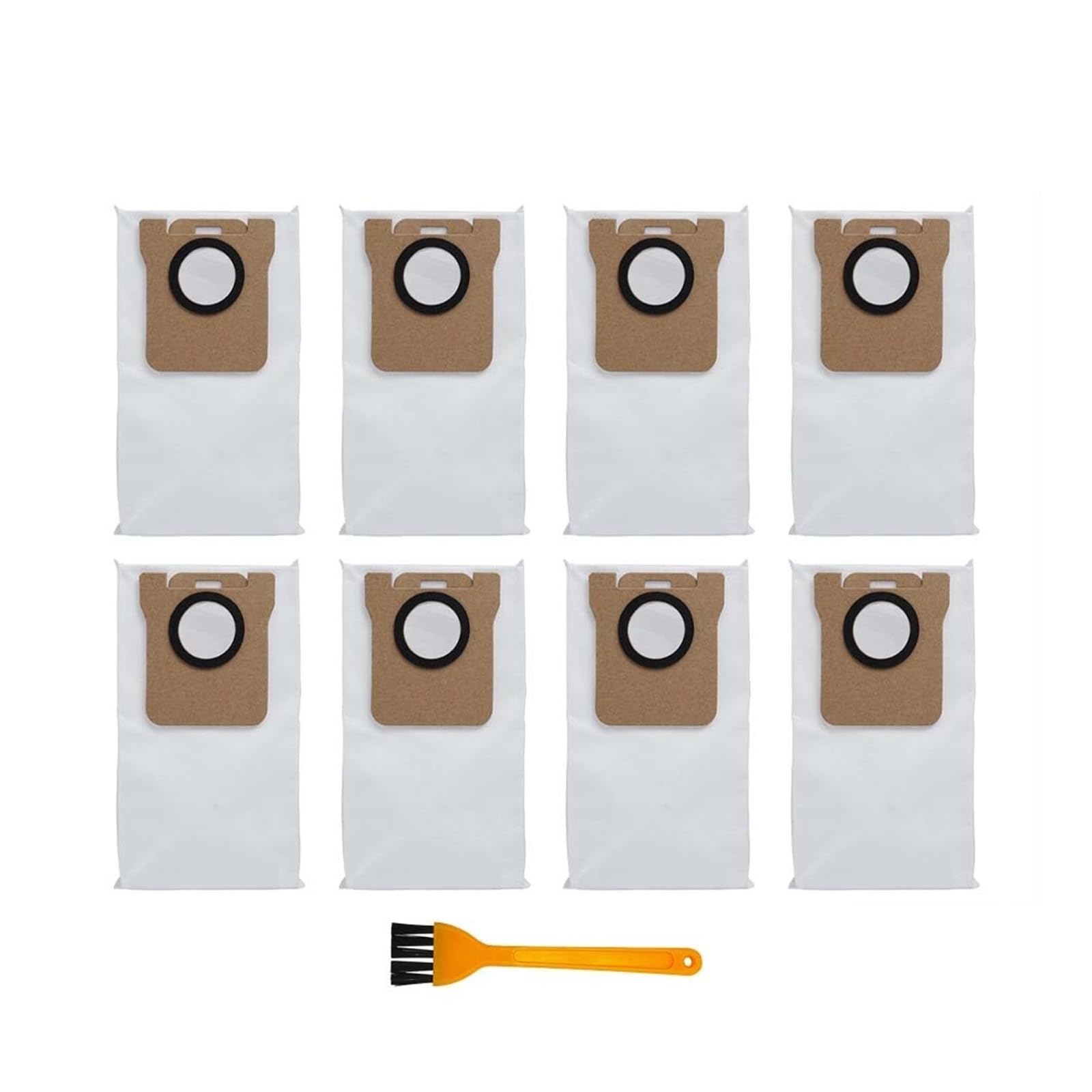 Hauptseitenbürste, Hepa-Filter, Mopp, Staubbeutel, kompatibel for Xiaomi, kompatibel for Dreame Bot D10 Plus RLS3D Roboter-Staubsauger, Ersatzteile, Zubehör (Color : 8 Dust Bags)