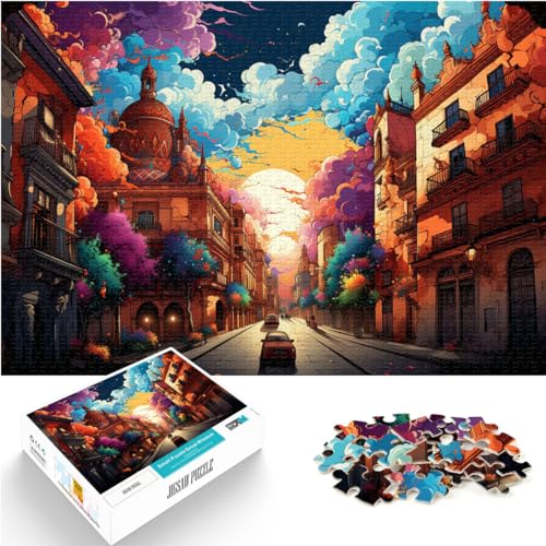 Spielzeug-Puzzle, Farbe Sevilla, 1000 Teile, Holzpuzzle, jedes Teil ist einzigartig – anspruchsvolles, unterhaltsames Familienspiel, 1000 Teile (50 x 75 cm)