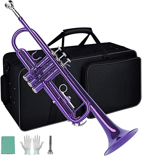 Messing Standard BB Trompeteninstrument Für Studentenanfänger (Color : Purple)