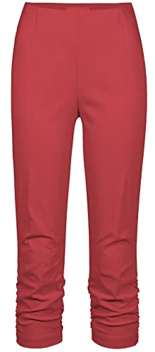 Stehmann Maria-530, Caprihose, seitlich gerafft, weitere Farben Größe 46, Farbe Hibiscus