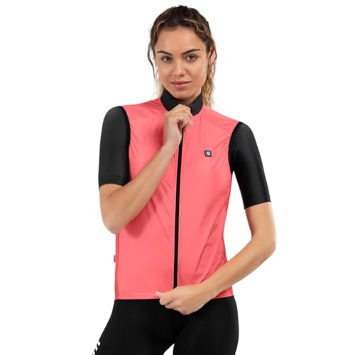 SIROKO - Fahrradweste Windstopper für Damen V1-W Cancano - XS - Koralle