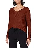 JDY Damen JDYNEW Megan L/S KNT NOOS Pullover, Smoked Paprika/Detail:W. Black PLY, XL