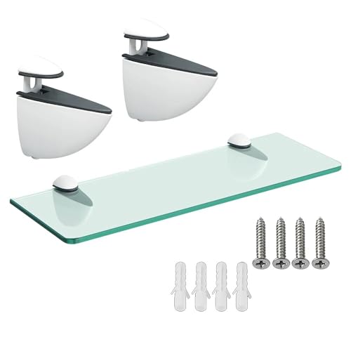 YIHANSS Duschablage 2021, Badezimmer-Glasregal, Duschregal, Wandmontage, 7 mm Regalhalterung aus gehärtetem Glas, Badezimmerzubehör, Badezimmer-Organizer (Farbe: D) (A)