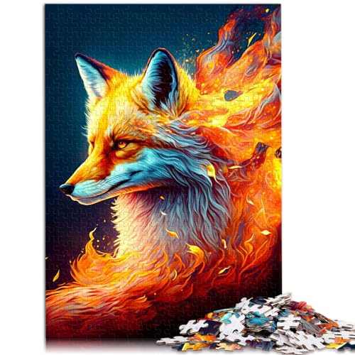 Puzzle zum Verschenken, Fantasy-Fuchs, 1000 Teile, Puzzle für Erwachsene, Holzpuzzle, jedes Teil ist einzigartig – anspruchsvolles, unterhaltsames Familienspiel, 1000 Teile (50 x 75 cm)