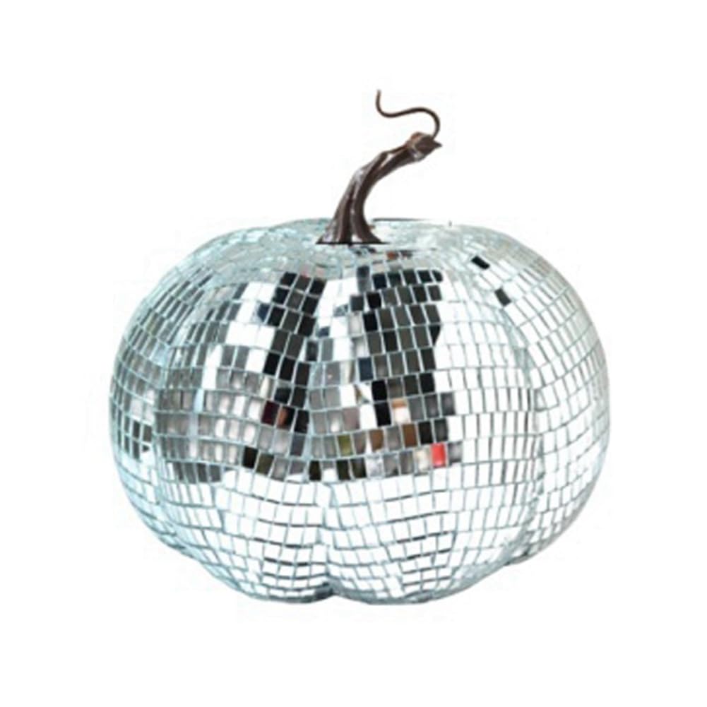 Begchy Disco-Spiegelkugel für Bar und Hochzeit, Ornamente, Kürbis, Kürbis-Diskokugel, Halloween, Heimdekoration, 20 cm