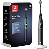 Oclean Schallzahnbürste X Series Pro Elite mit 8 Bereichsverfolgung, Elektrische Zahnbürste mit 4 Putzmodi, Sonic Electric Toothbrush mit Leiser Motor, 35 Tage Akkulaufzeit & Kabelloses Laden, Schwarz