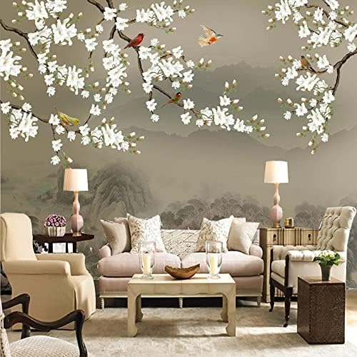 XLMING Handgemalter Magnolienvogel 3D Tapete Home Dekoration Wohnzimmer Sofa Schlafzimmer Tv Hintergrund Wand-250cm×170cm