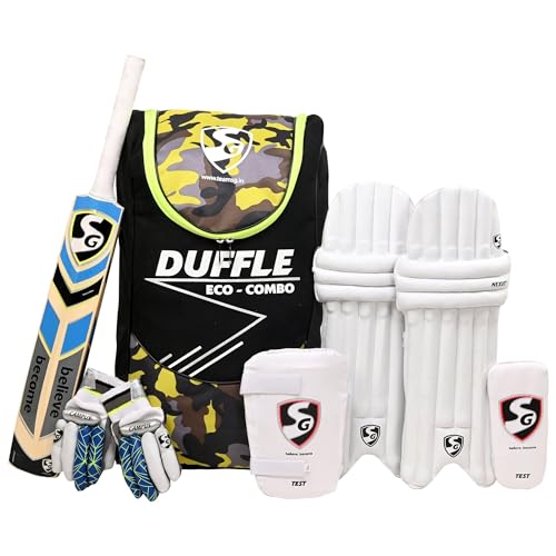 SG Kashmir Eco Cricket-Set mit Nylontasche für Jugendliche von 8 bis 10 Jahren (Größe 4), Mehrfarbig, Für Erwachsene