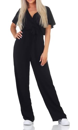 JdY Damen Jumpsuit JDYSTARR LIFE S/S JUMPSUIT WVN DIA (schwarz, S)