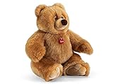 trudi 25611 Klassik Plüschtier Teddy Bär Ettore ca. 57 cm, Größe XL, hochwertiges Stofftier mit weichen Materialien, Plüschfigur mit realistischen Details, waschbar, Kuscheltier für Kinder, Braun