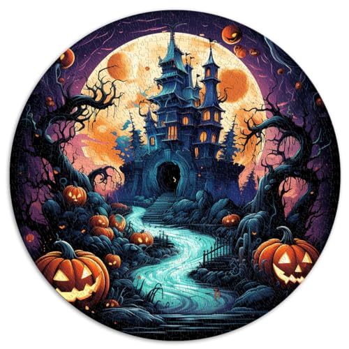 Puzzle, Lernspiele, Halloween-Kürbisschloss für Erwachsene, 1000-teiliges Puzzle, 67,5 x 67,5 cm, lustiges Geschenk, Stressabbau, schwierige Herausforderung