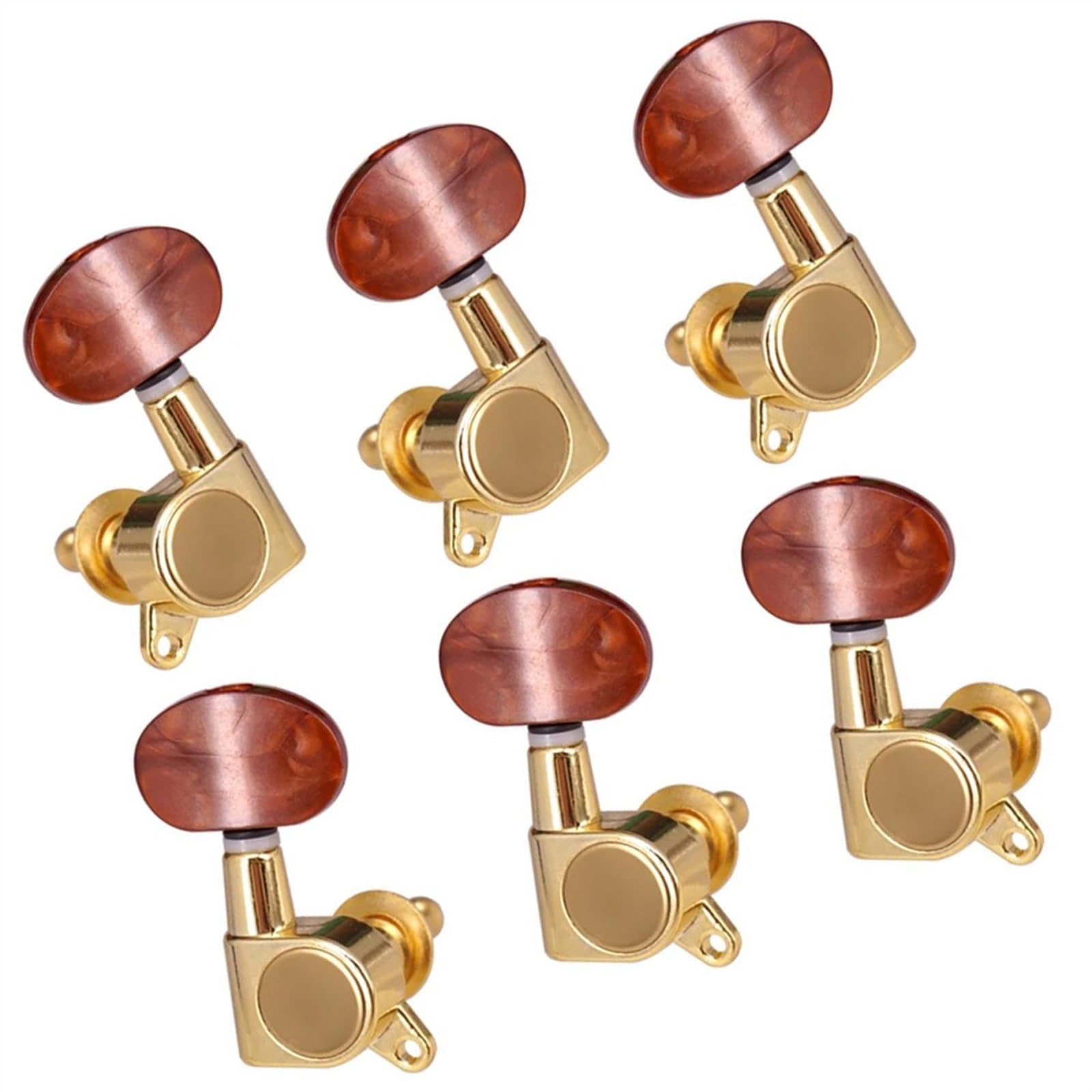 Strings Tuning Pegs Mechaniken Für Gitarre 6er-Pack 3R 3L Gitarren-Tuning-Pin-Locking-Mechaniken geschlossene Knopfköpfe für akustische E-Gitarre