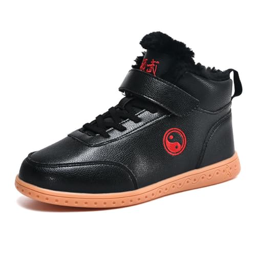 Tai Chi Kung Fu Schuhe, Warm Komfort Martial Arts Schuhe Qigong Wing Chun Shaolin Schuhe Leichte Sneaker Für Männer,Black a,43 EU