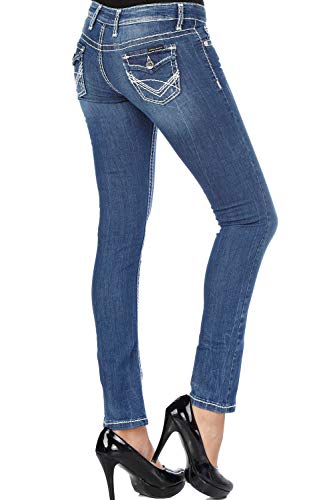 Cipo & Baxx Damen Jeans Hose Klassisch Regular Fit Casual Basic Denim CBW-0232 Blau W26 L34