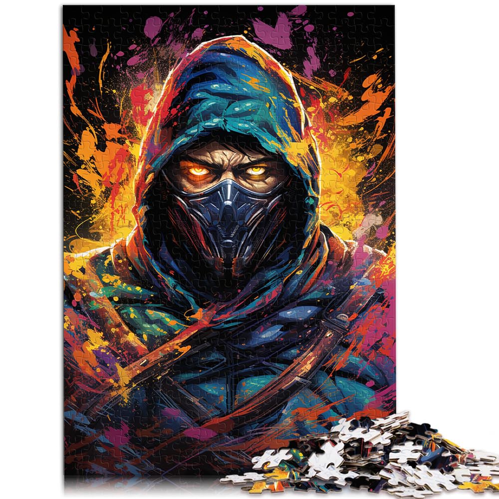 Puzzles, Geschenke, Spielzeuge: Die farbenfrohe Psychedelie von Ninja Killer. Puzzles 1000 Teile für Erwachsene, Holzpuzzle, Heimdekoration, Puzzles 1000 Teile (50 x 75 cm)