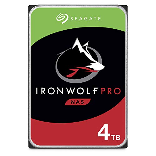 Seagate IronWolf Pro 4TB NAS interne Festplatte HDD - 3,5 Zoll SATA 6Gb/s 7200 RPM 128MB Cache für RAID Netzwerk Attached Storage, Datenwiederherstellungsdienst - frustfreie Verpackung (ST4000NE001)