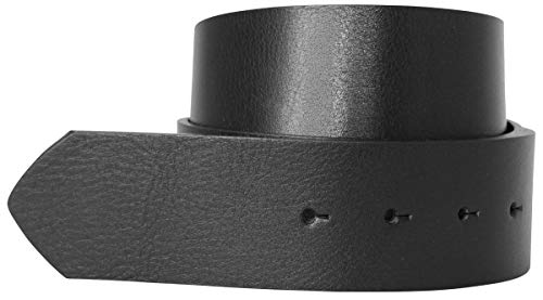 BELTINGER Gürtel aus Vollrindleder ohne Schnalle 5 cm | Ledergürtel für Damen Herren 50mm | Breiter Jeans-Gürtel aus Leder | Schwarz 100cm